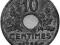 FRANCJA 10 CENTIMES 1942 ROK st.3