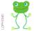 LOFHOME wieszak ścienny dla dzieci ŻABA zielony pt