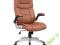 FOTEL BIUROWY Q-021 EKOSKÓRA BRĄZOWY /