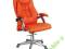 FOTEL BIUROWY Q-085 EKOSKÓRA POMARAŃCZOWY /