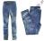 KT815/150 SPODNIE TREGGINSY JEANS DENIM WZORY 150