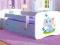 Lóżko dzieciece szuflada materac 160/80 niebieskie