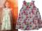 H&amp;M BAWEŁNIANA SUKIENKA KWIATY MOTYLKI NOWA 86