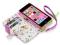 IPHONE 5C ROZOWY FLORAL EKOSKORA FLIP ETUI