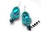 Turkusowe kolczyki sutasz bigle srebro