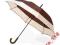 Parasol automatyczny długi duo brązowy kremowy 477