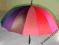 WESOŁY parasol 16 drutów WŁÓKNO XL tęcza