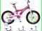 Rower dziecięcy CROSS PRINCES 16 kółka boczne RÓŻ