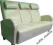 Paradise 3-os. WYSOKA SOFA z EKOSKÓRY TKANINY HIT