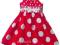 EARLY DAYS cudna sukieneczka w grochy 86 - 92