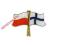 Przypinka pin wpinka flaga POLSKA-Finlandia