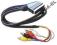 Kabel przewód Scart EURO - 4 wtyki RCA Cinch 1,5m