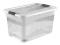 OKT Pojemnik Crystal-box 52L transparentny z kółka