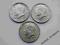 3 szt. monet 1/2 Dolara USA Kennedy 1966 i 1969 r.