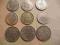 9 srebrnych monet 15 i 10  kopiejek Rosja carska