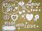 KORALIK SCRAPKI zestaw LOVE scrapbooking