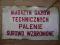 TABLICA 'MAGAZYN GAZÓW TECHNICZNYCH PALENIE...'
