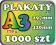 1000szt Plakaty A3 170g TRANSPORT GRATIS! PROJEKT!