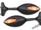 UNIWERSALNE CZARNE LUSTERKA SKUTER MOTOR QUAD LED