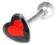 Kolczyk do języka serce z logo 14mm super wygodny