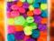 Pompony akrylowe MIX NEONOWY 78szt SCRAPBOOKING