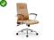Fotel biurowy RENE beżowy eco skóra podłok. tilt