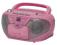 Różowy Boombox Radioodtwarzacz CD + Hello Kitty !!