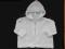 Biały sweterek chopięcy z kapturkiem0-3m-c/62