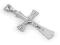 Srebrny (pr.925) krzyżyk diamentowany