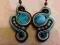 KOLCZYKI SUTASZ TURKUSOWE