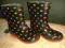 Śliczne kalosze w groszki r.27 wkł.15,5cm