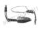 LUSTRA LUSTERKA UNIWERSALNE CHROM M10 CHOPPER DRAG