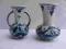 Wazon miniaturka ręcznie malowany, sygnatura 2 szt