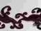 Aplikacja termo ornament ornament bordo Anpoli