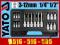 YT-7752 KLUCZE TRZPIENIOWE NASADOWE IMBUS 3-12mm