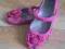 Buty dziewczęce różowe z kwiatkiem