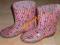 Kalosze gumaki różowe gwiazdki r.34 / 21cm wiosna