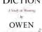 POETIC DICTION: A STUDY IN MEANING Owen Barfield