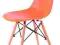 KRZESŁO DREWO/PLASTIK ENZO ORANGE/BUK KRZESŁA