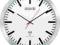 ZEGAR ścienny dworcowy DCF aluminiowy srebrny 30cm