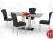 STÓŁ WALTER STAL CHROMOWANA SZKLANY CZARNY SALON