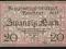 NOTGELD 17. KONSTANZ 20 MARK 1919