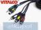 VITALCO s-video + jack stereo / 3 wtyki RCA 7,5m