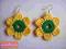 Kolczyki szydełkowe - Kwiatki 4,5 cm
