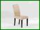 Krzesło drewniane LUIGI krem wenge ecoskóra HALMAR