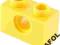 4AFOL 5x LEGO Yellow Technic Brick 1x2 3700