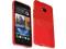 CZERWONE ELASTYCZNE ETUI GEL HTC ONE / M7 + Folia