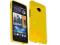 ŻÓŁTE ELASTYCZNE ETUI GEL HTC ONE / M7 + Folia
