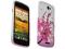 KWIATY elastyczne etui Gel HTC ONE S +folia gratis