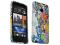 w1 KWIATY etui Gel HTC ONE / M7 + folia gratis